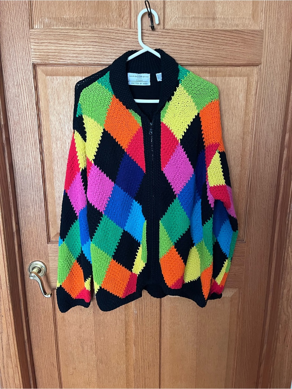 Marisa Christina Multicolor Zip-Front Women’s Sweater
